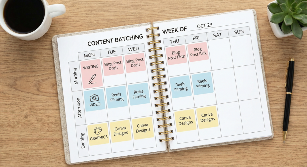 content creation workflow for solo creators