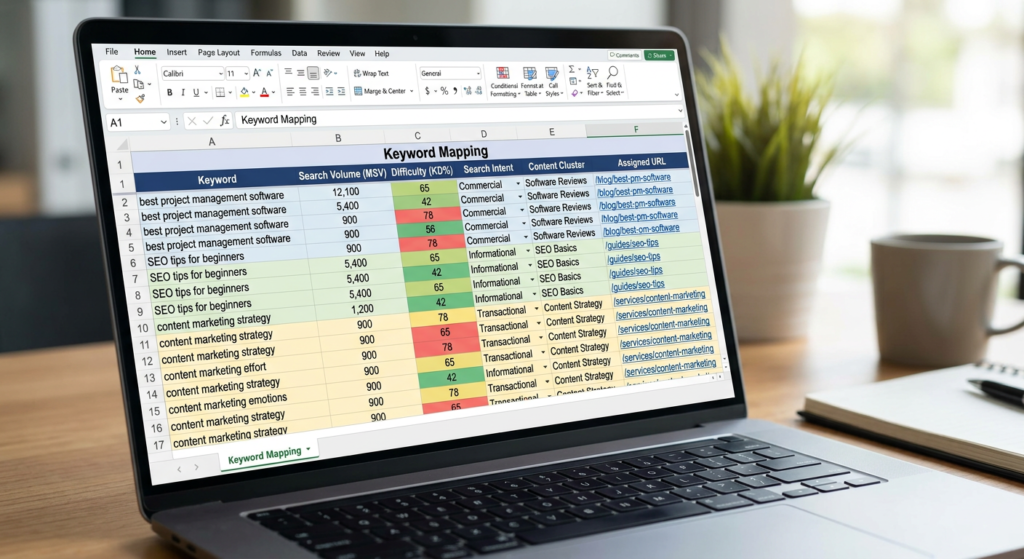 low competition keyword mapping