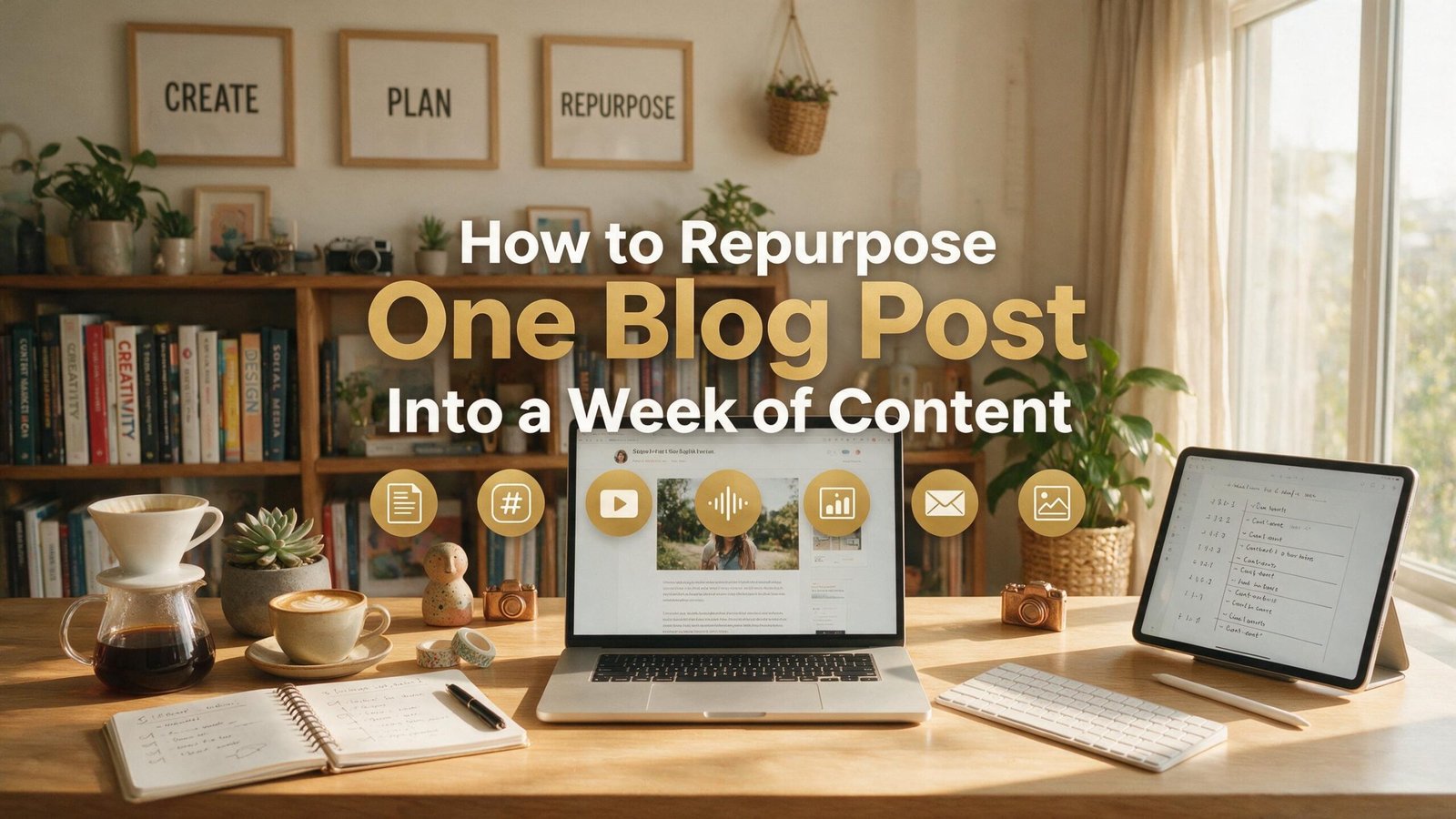 repurpose one blog post into a week of content