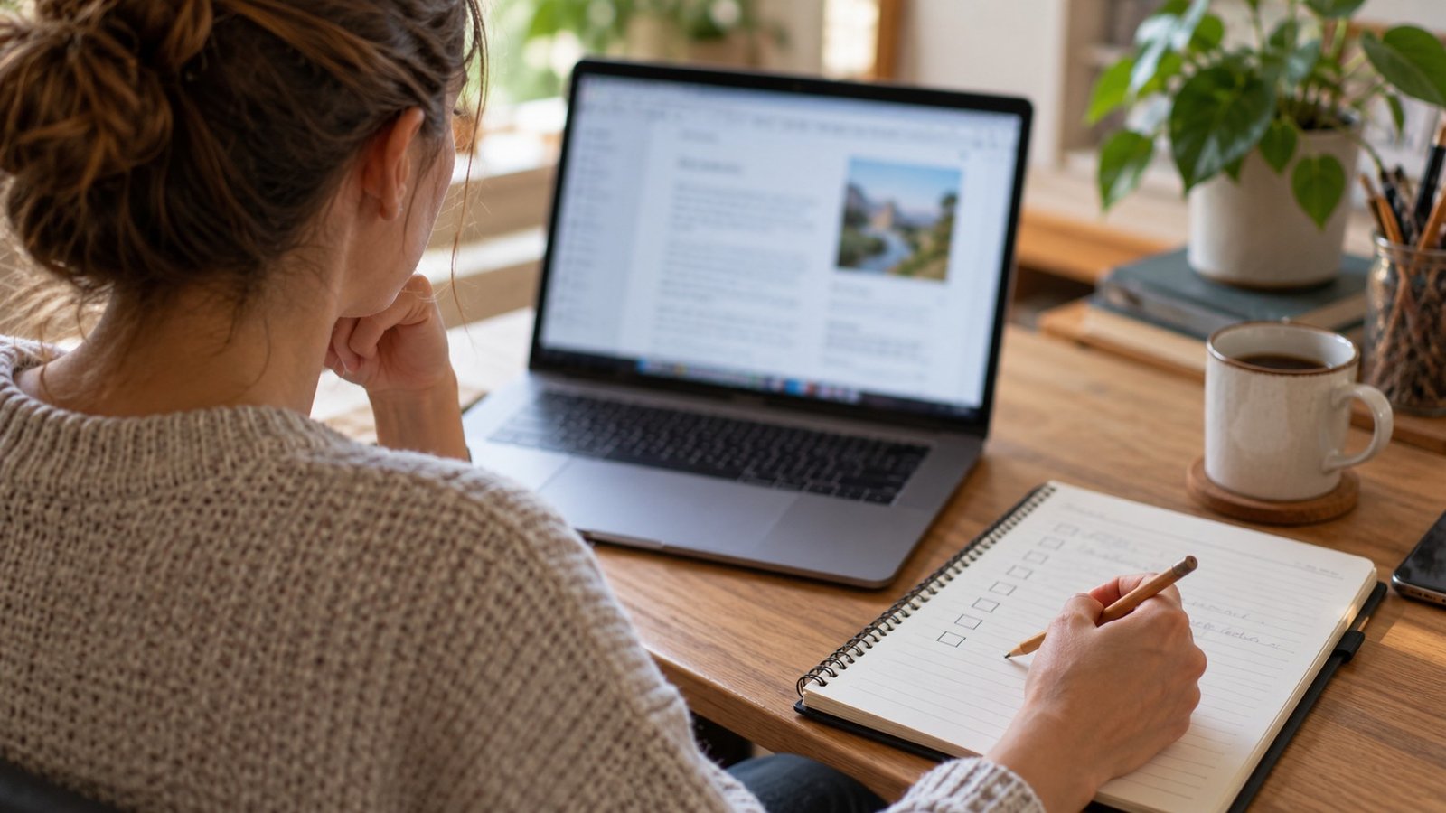 Blogger selecting a content improvement after a Search Console generative AI report review